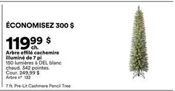 Michaels Arbre effilé cachemire illuminé de 7 pi offer