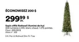 Michaels Sapin effilé Rothwell illuminé de 9 pi offer