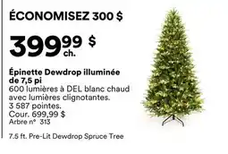 Michaels Épinette Dewdrop illuminée de 7,5 pi offer