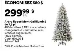 Michaels Arbre floqué Montréal illuminé de 7,5 pi offer
