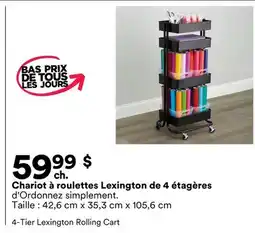 Michaels Chariot à roulettes Lexington de 4 étagères d'Ordonnez simplement offer