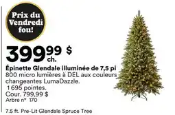 Michaels Épinette Glendale illuminée de 7,5 pi offer