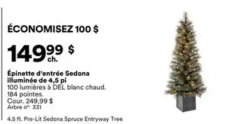 Michaels Épinette d'entrée Sedona illuminée de 4,5 pi offer