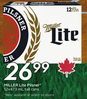 Sobeys MILLER Lite Pilsner offer