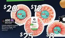 Sobeys COMPLIMENTS Cooked Shrimp In Rings with Sauce offer