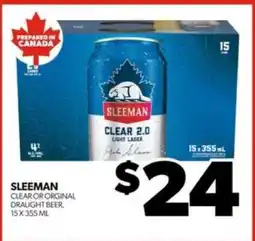 Real Canadian Liquorstore Sleeman Clear 2.0 Light Lager offer