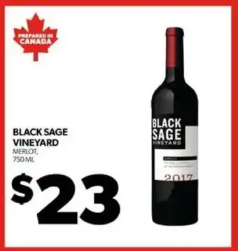 Real Canadian Liquorstore Black Sage Vineyard Merlot offer