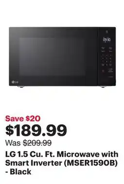 Best Buy LG 1.5 Cu. Ft. Microwave with Smart Inverter (MSER1590B) - Black offer