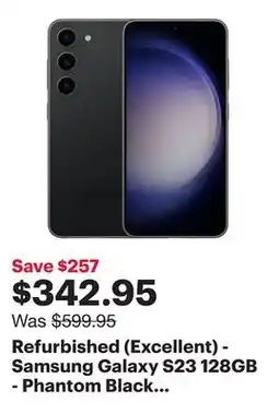 Best Buy Refurbished (Excellent) - Samsung Galaxy S23 128GB - Phantom Black - Unlocked offer