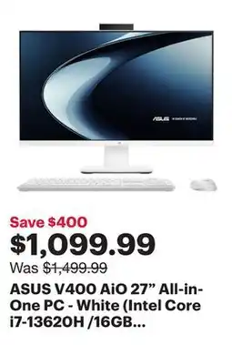 Best Buy ASUS V400 AiO 27 All-in-One PC - White (Intel Core i7-13620H /16GB RAM/1TB SSD/Windows 11) offer
