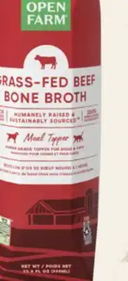Petvalu Open Farm Grass-Fed Beef Bone Broth Dog & Cat Meal Topper offer