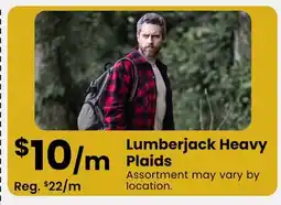 Fabricland Lumberjack Heavy Plaids offer