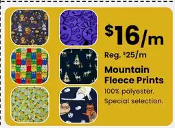 Fabricland Mountain Fleece Prints offer