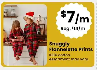 Fabricland Snuggly Flannelette Prints offer