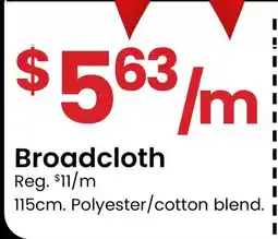 Fabricland Broadcloth offer