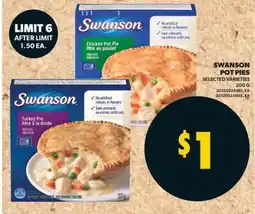 Real Canadian Superstore SWANSON POT PIES, 200 G offer