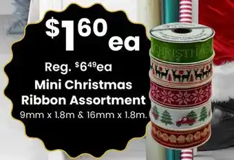 Fabricland Mini Christmas Ribbon Assortment offer