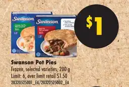 No Frills SWANSON POT PIES, 200 G offer