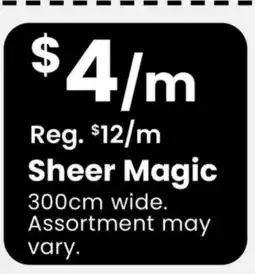 Fabricland Sheer Magic offer