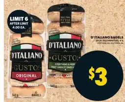 Real Canadian Superstore D'ITALIANO BAGELS, 6'S offer