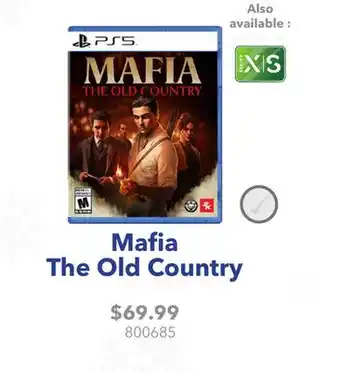 GameStop Mafia The Old Country offer
