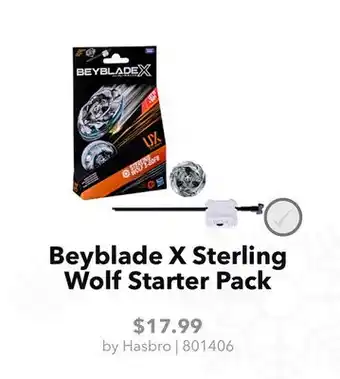 GameStop Hasbro Beyblade X Sterling Wolf Starter Pack offer