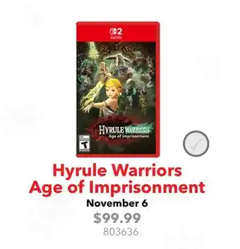 GameStop Hyrule Warriors Age of Imprisonment offer