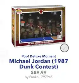 GameStop Funko Pop! Deluxe Moment Michael Jordan (1987 Dunk Contest) offer
