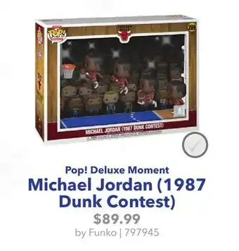 GameStop Funko Pop! Deluxe Moment Michael Jordan (1987 Dunk Contest) offer