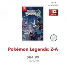 GameStop Pokémon Legends: Z-A offer