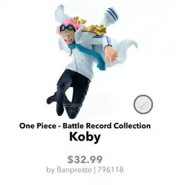 GameStop Banpresto One Piece - Battle Record Collection Koby offer