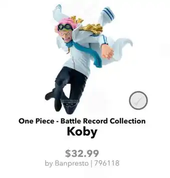 GameStop Banpresto One Piece - Battle Record Collection Koby offer