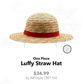 GameStop ABYstyle One Piece Luffy Straw Hat offer