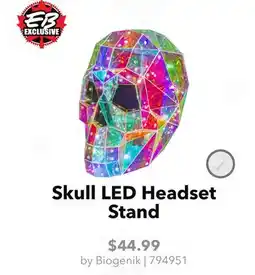 GameStop Skull LED Headset Stand Biogenik offer