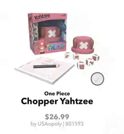 GameStop One Piece Chopper Yahtzee offer