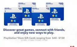 GameStop PlayStation Store Gift Cards offer