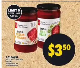 Loblaws PC SALSA, 650 ML offer