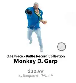 GameStop Banpresto One Piece - Battle Record Collection Monkey D. Garp offer