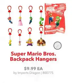 GameStop Imports Dragon Super Mario Bros. Backpack Hangers offer