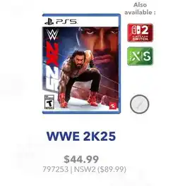GameStop WWE 2K25 offer