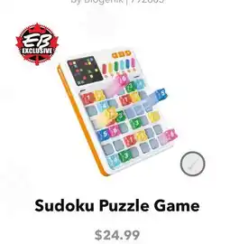 GameStop Biogenik Sudoku Puzzle Game offer