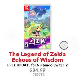 GameStop The Legend of Zelda Echoes of Wisdom FREE UPDATE for Nintendo Switch 2 offer