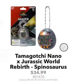 GameStop Tamagotchi Nano x Jurassic World Rebirth - Spinosaurus offer
