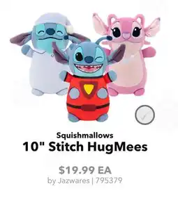 GameStop Squishmallows 10 Stitch HugMees Jazwares offer