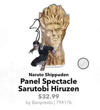 GameStop Banpresto Naruto Shippuden Panel Spectacle Sarutobi Hiruzen offer