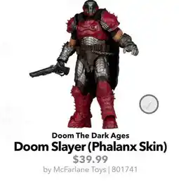 GameStop McFarlane Toys Doom The Dark Ages Doom Slayer (Phalanx Skin) offer