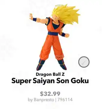 GameStop Dragon Ball Z Super Saiyan Son Goku offer