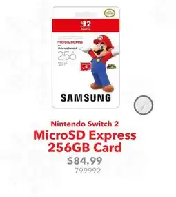 GameStop Nintendo Switch 2 MicroSD Express 256GB Card offer