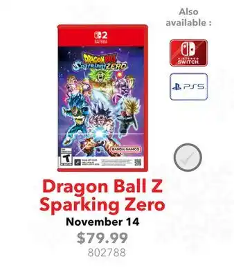 GameStop Dragon Ball Z Sparking Zero offer