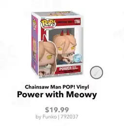 GameStop Funko Chainsaw Man POP! Vinyl Power with Meowy offer